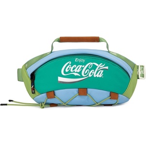 Coca-Cola Fanny Pack, Water Resistant Crossbody Waist Bag with Adjustable Strap(Green)