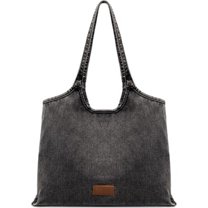 Lee Denim Tote Bag for Women – Casual Denim Purse & Hobo Shoulder Handbag for Work, Travel, Shopping(Black)