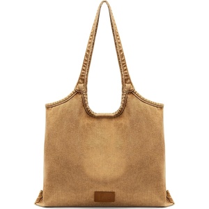 Lee Denim Tote Bag for Women – Casual Denim Purse & Hobo Shoulder Handbag for Work, Travel, Shopping(Brown)