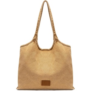 Lee Denim Tote Bag for Women – Casual Denim Purse & Hobo Shoulder Handbag for Work, Travel, Shopping(Light Brown)