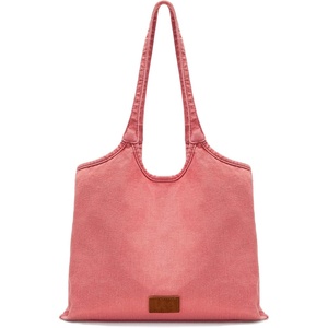 Lee Denim Tote Bag for Women – Casual Denim Purse & Hobo Shoulder Handbag for Work, Travel, Shopping(Pink)