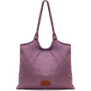 Lee Denim Tote Bag for Women – Casual Denim Purse & Hobo Shoulder Handbag for Work, Travel, Shopping(Purple)
