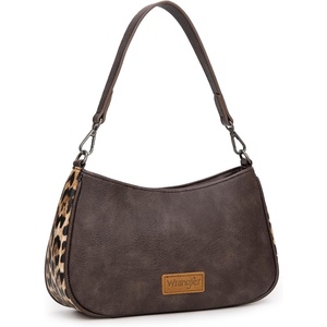 Wrangler Western Shoulder Bag for Women Small Purse Aztec Hobo Bag HandBag with Detachable Strap(Coffee)