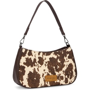 Wrangler Western Shoulder Bag for Women Small Purse Aztec Hobo Bag HandBag with Detachable Strap(Cow Coffee)