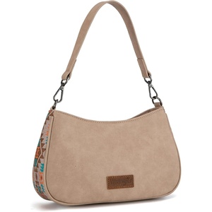 Wrangler Western Shoulder Bag for Women Small Purse Aztec Hobo Bag HandBag with Detachable Strap(Tan)
