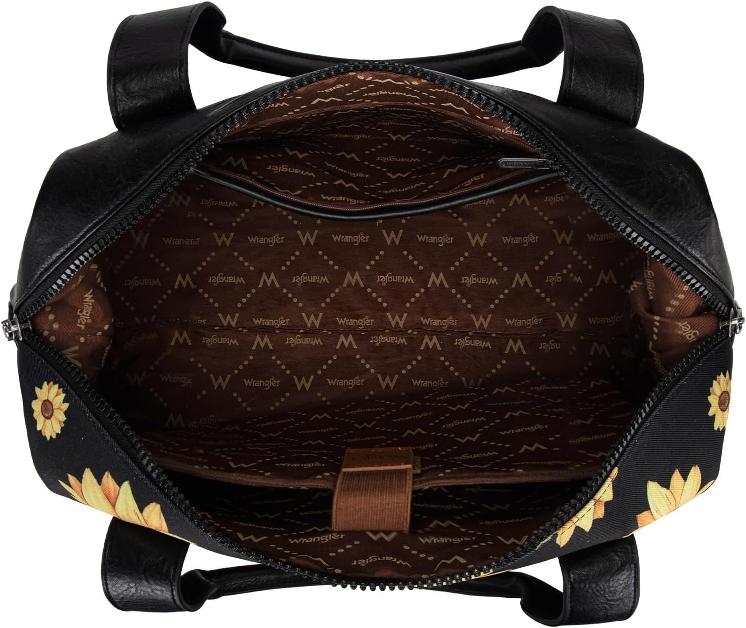 image:imageWrangler Duffel Bag for Women Large Travel Weekender Bag Designer Tapestry Carry On Bags KhakiCanvas CottonSunflower