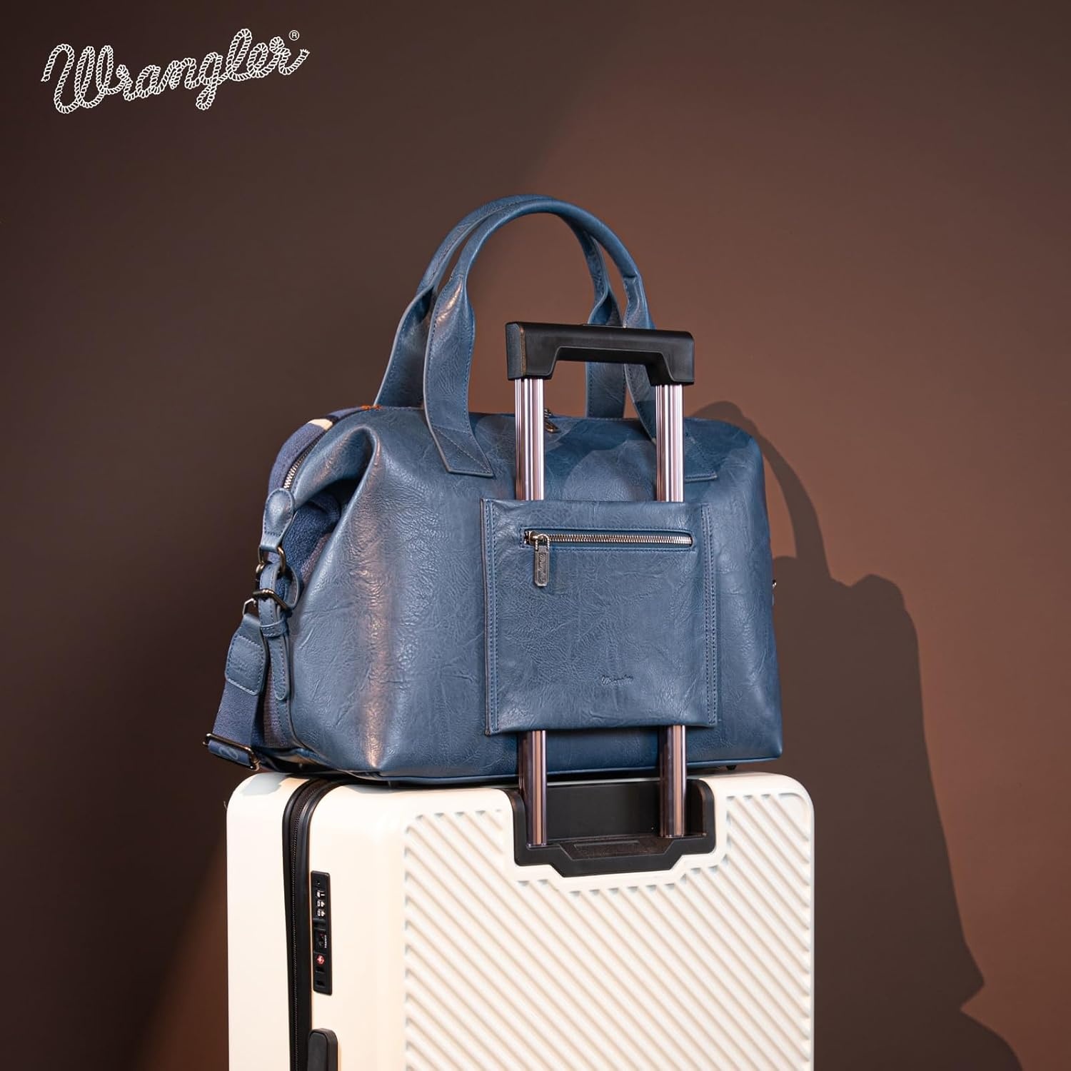 image:imageWrangler Duffel Bag for Women Large Travel Weekender Bag Designer Tapestry Carry On Bags KhakiTapestryJean