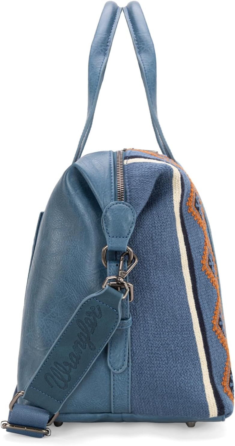 image:imageWrangler Duffel Bag for Women Large Travel Weekender Bag Designer Tapestry Carry On Bags KhakiTapestryJean