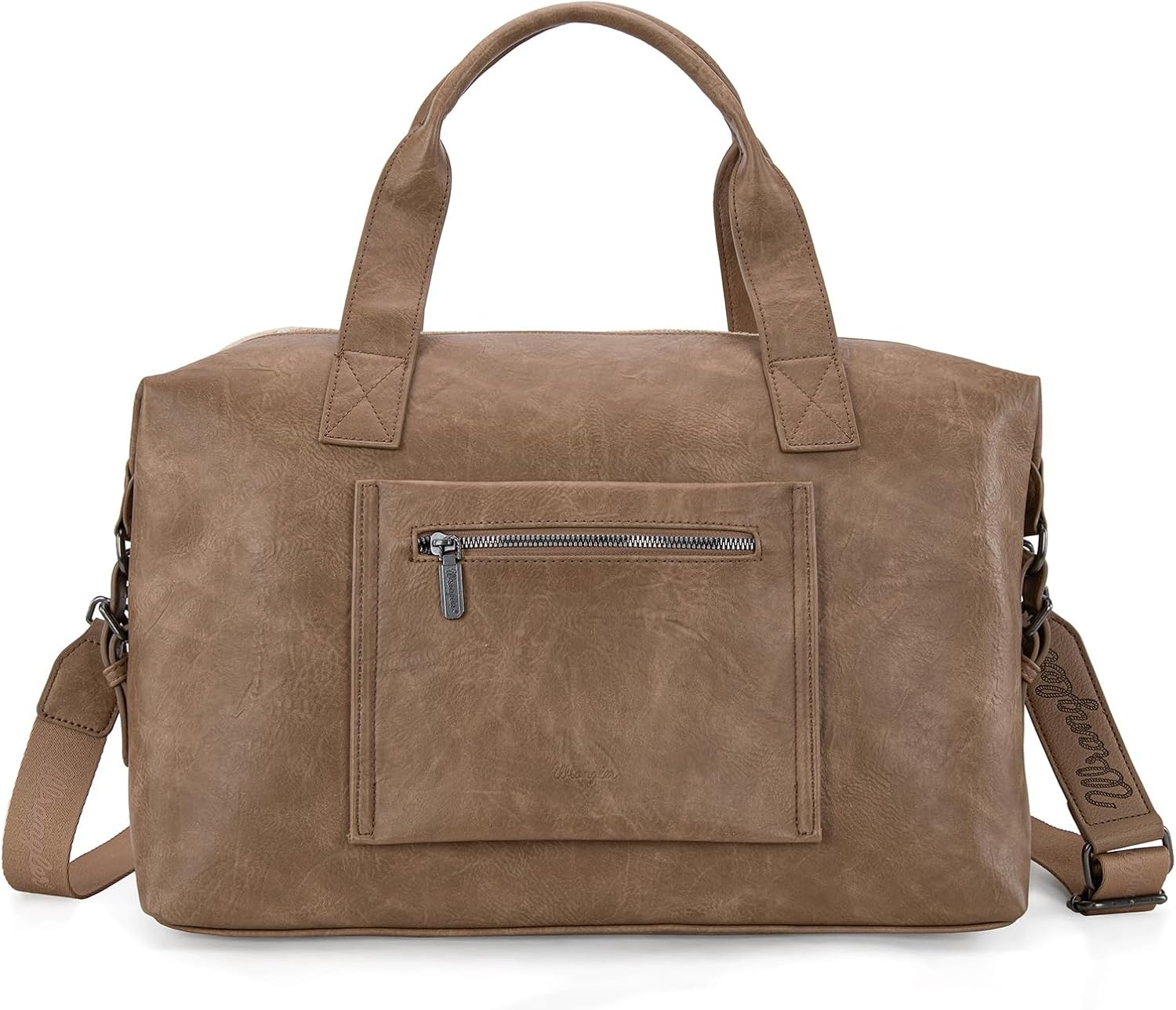 image:imageWrangler Duffel Bag for Women Large Travel Weekender Bag Designer Tapestry Carry On Bags KhakiTapestryKhaki