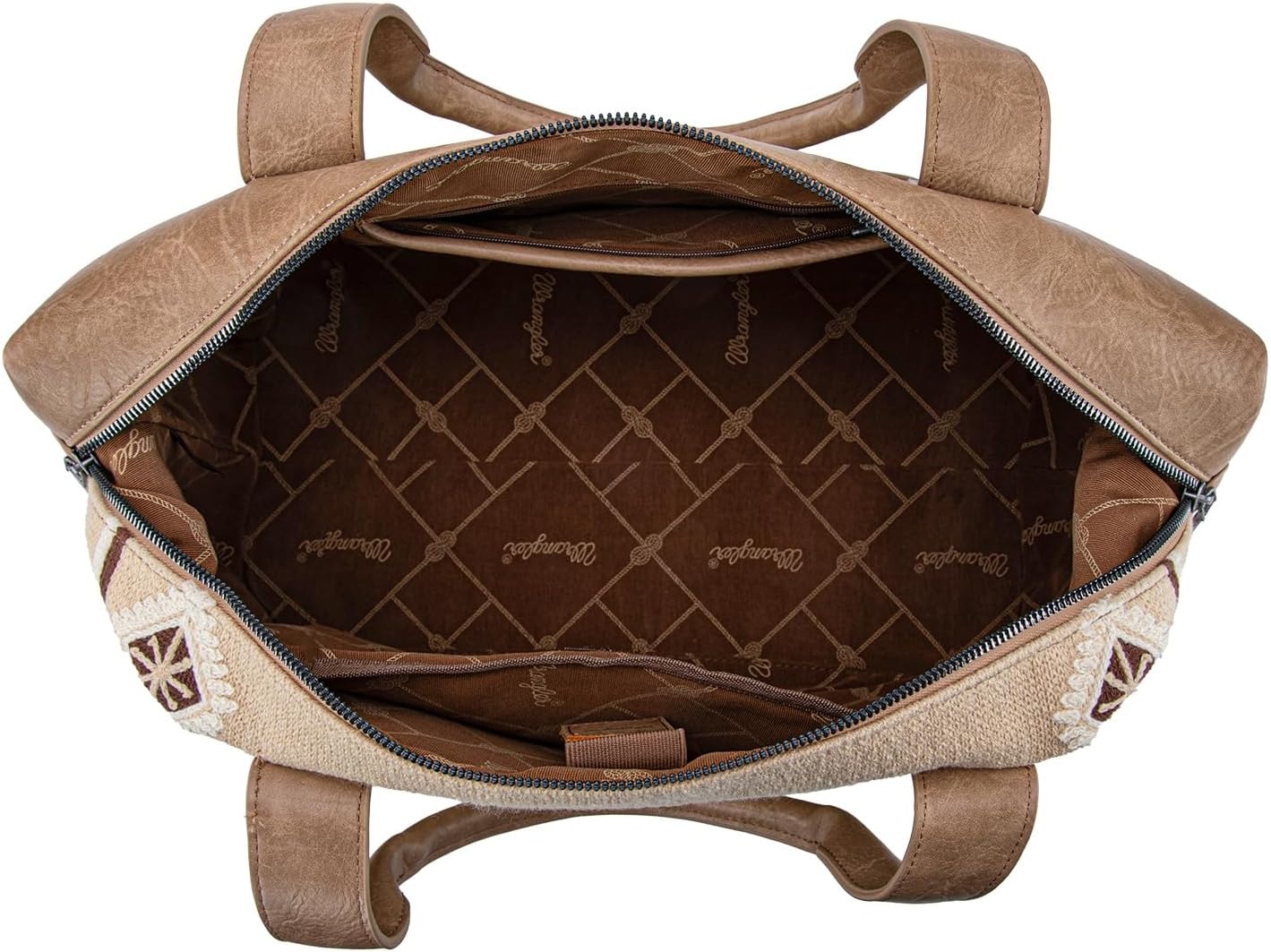 image:imageWrangler Duffel Bag for Women Large Travel Weekender Bag Designer Tapestry Carry On Bags KhakiTapestryKhaki