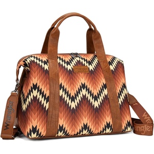 Wrangler Duffel Bag for Women Large Travel Weekender Bag Designer Tapestry Carry On Bags, Khaki(Canvas Cotton-Brown)