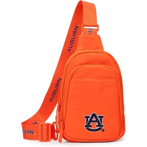 Montana West UNC Sling Bag for Women Men, Multiple Pockets Crossbody Sling Bags with Convertible Shoulder Strap Chest Bag, Quilted Cross Body Bag for Gift, Game Day & Concert | NC-UNC018NY(Au-orange)