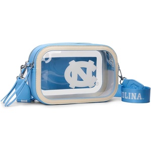 NCAA Clear Bag for Stadium Events – Stadium Approved Crossbody Bag, Clear Stadium Bag for Concerts & Sports Events(Tar Heels-blue)