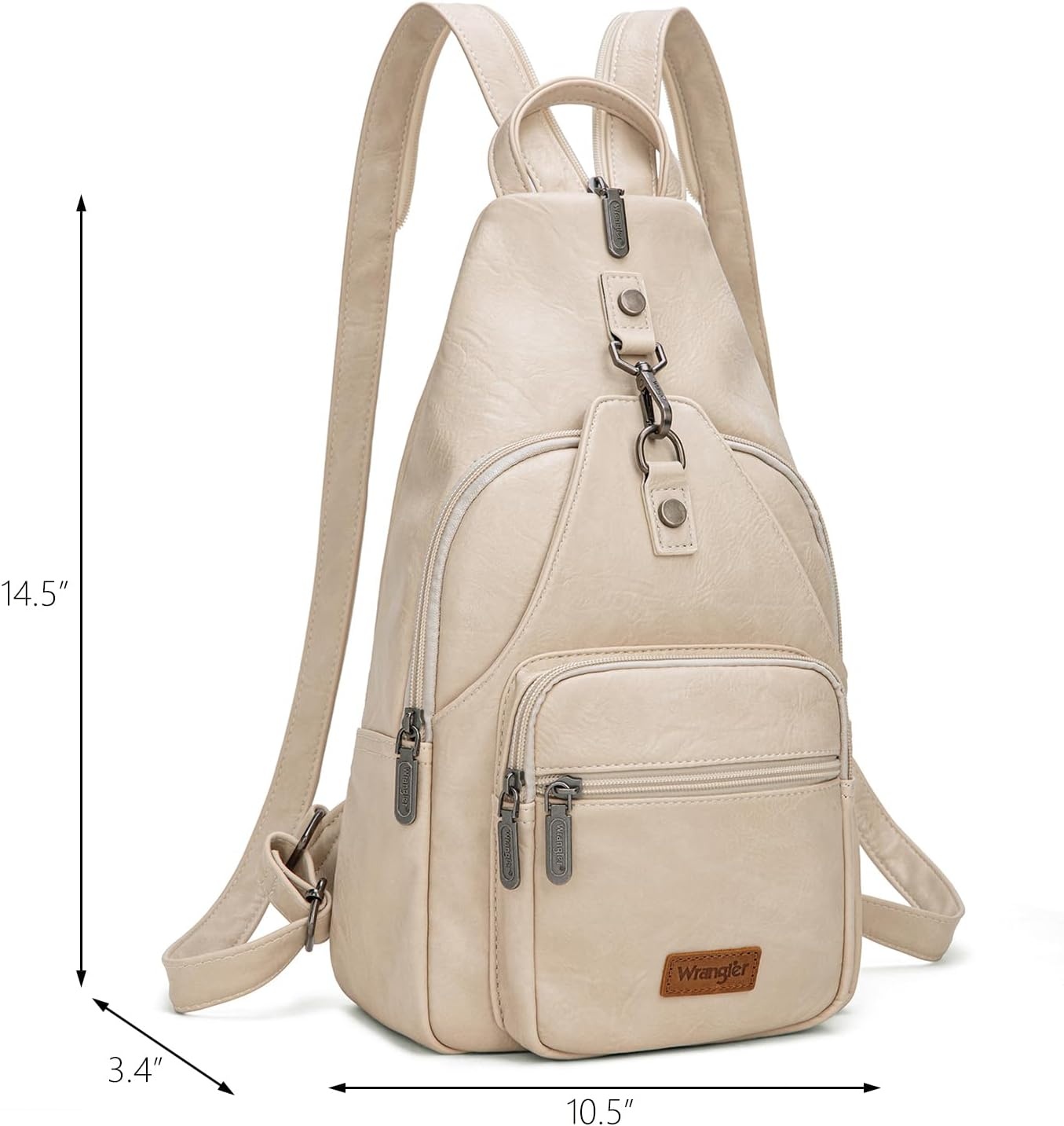 image:imageMontana West Wrangler Convertible Backpack for Women Vintage Shoulder Purses with Adjustable Sling Backpack StrapBeige