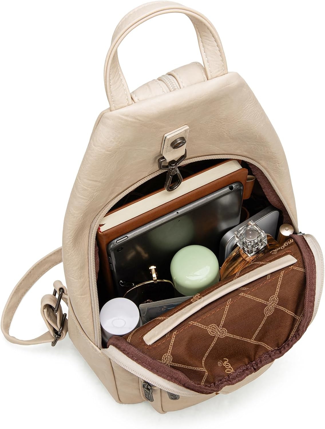 image:imageMontana West Wrangler Convertible Backpack for Women Vintage Shoulder Purses with Adjustable Sling Backpack StrapBeige