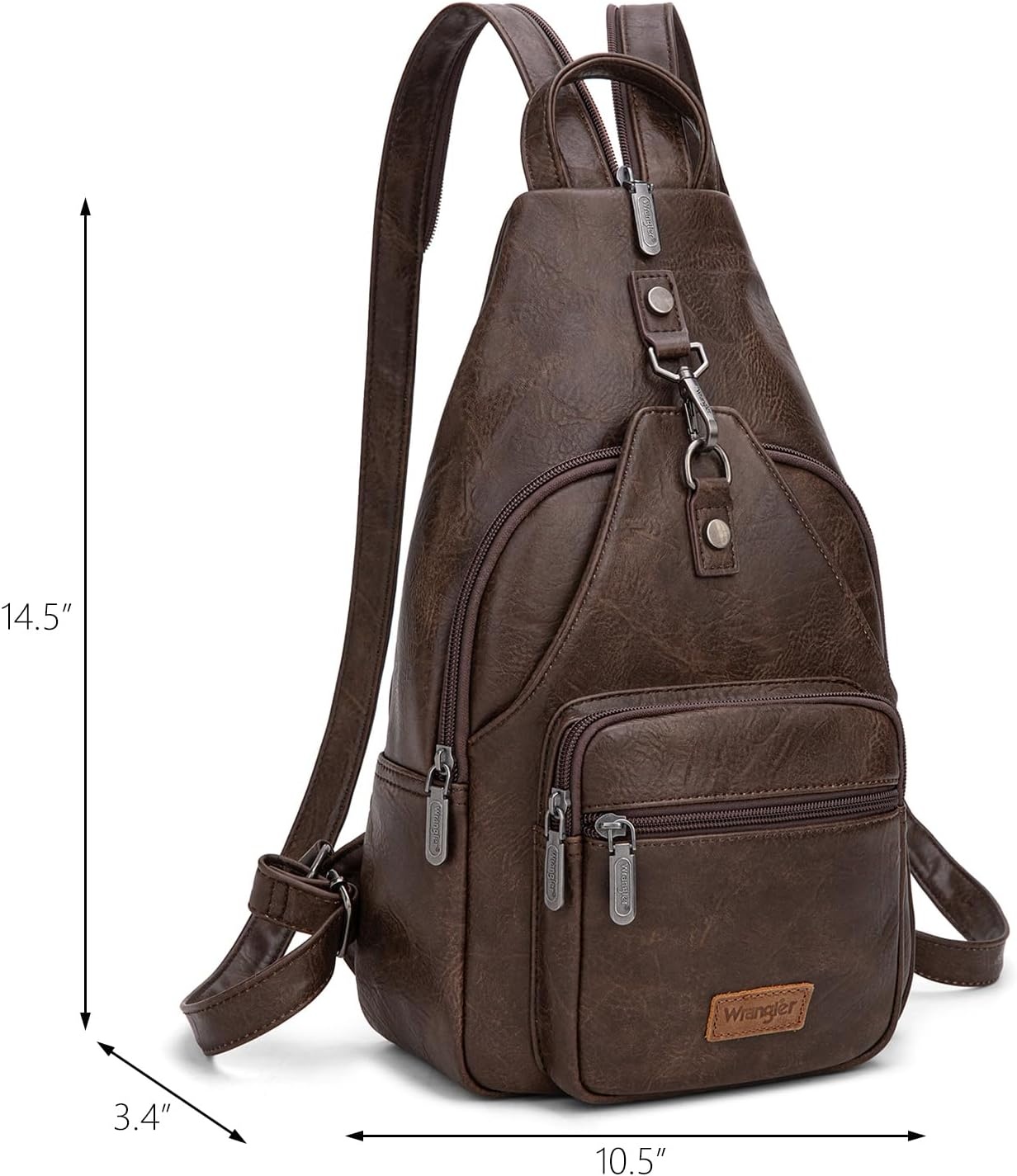 image:imageMontana West Wrangler Convertible Backpack for Women Vintage Shoulder Purses with Adjustable Sling Backpack StrapCoffee