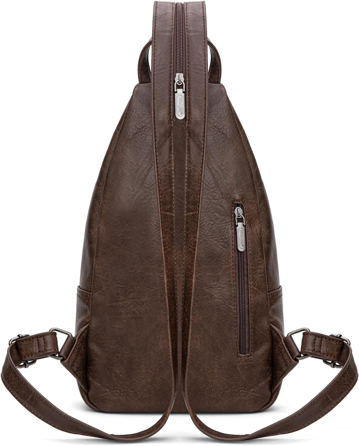 image:imageMontana West Wrangler Convertible Backpack for Women Vintage Shoulder Purses with Adjustable Sling Backpack StrapCoffee
