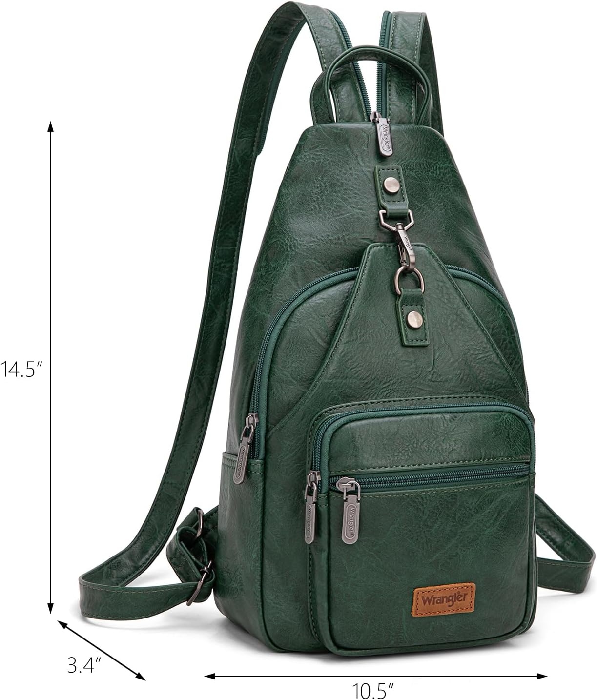 image:imageMontana West Wrangler Convertible Backpack for Women Vintage Shoulder Purses with Adjustable Sling Backpack StrapGreen