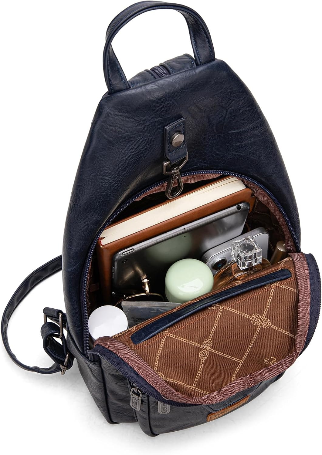 image:imageMontana West Wrangler Convertible Backpack for Women Vintage Shoulder Purses with Adjustable Sling Backpack StrapNavy