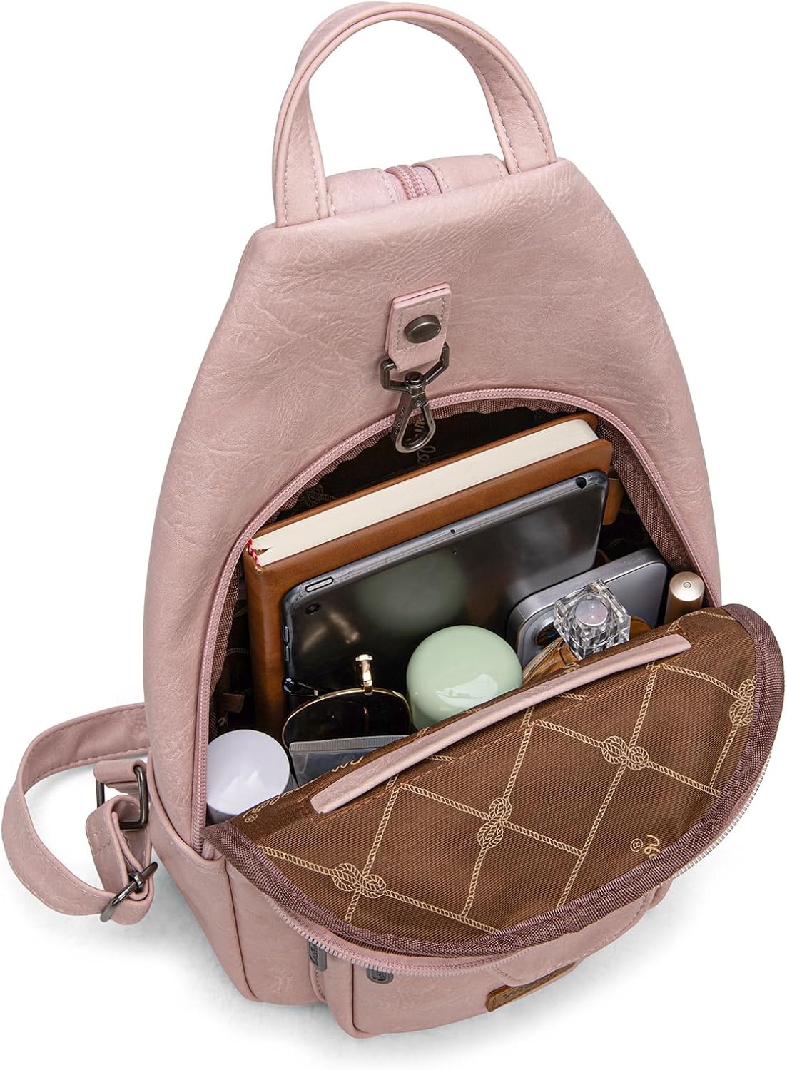 image:imageMontana West Wrangler Convertible Backpack for Women Vintage Shoulder Purses with Adjustable Sling Backpack StrapPink