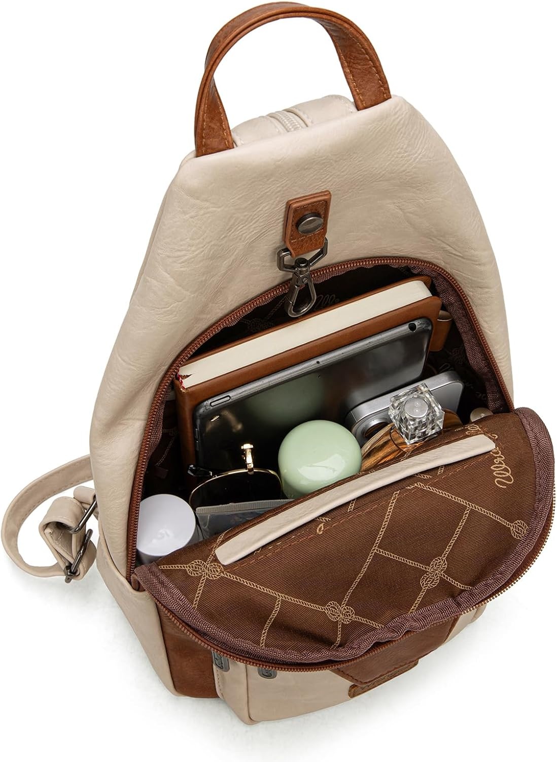 image:imageMontana West Wrangler Convertible Backpack for Women Vintage Shoulder Purses with Adjustable Sling Backpack StrapTanbrown