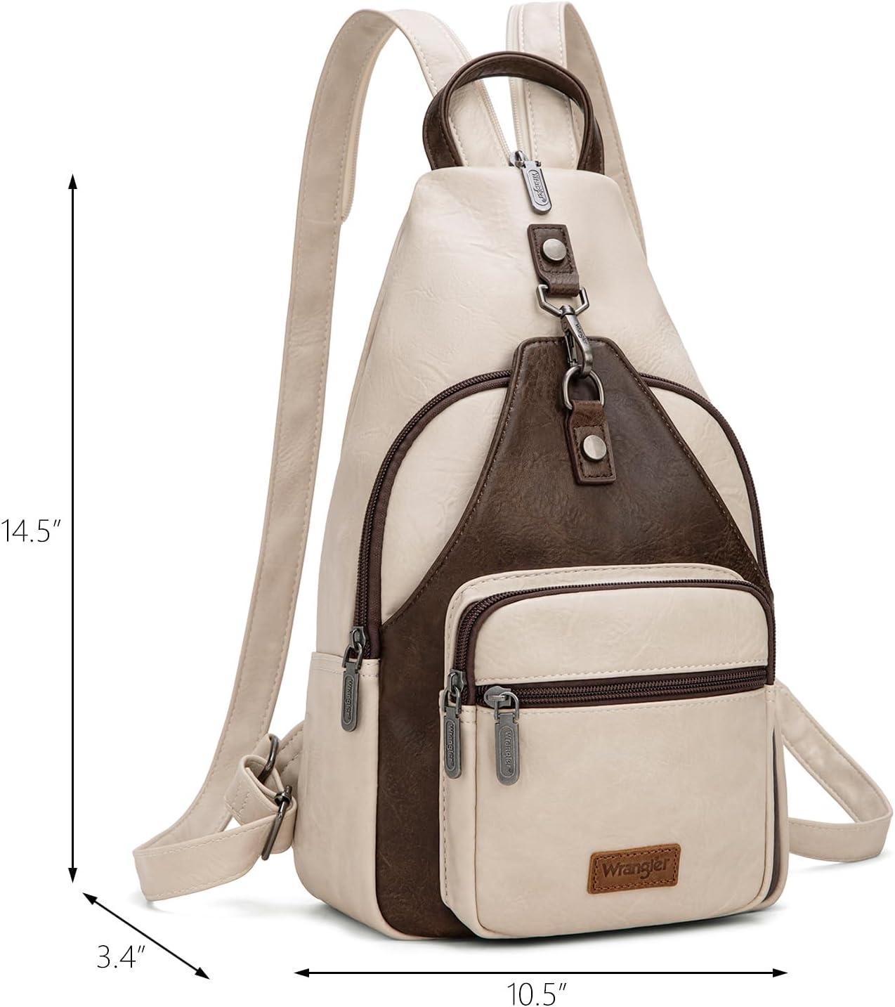 image:imageMontana West Wrangler Convertible Backpack for Women Vintage Shoulder Purses with Adjustable Sling Backpack StrapTancoffee