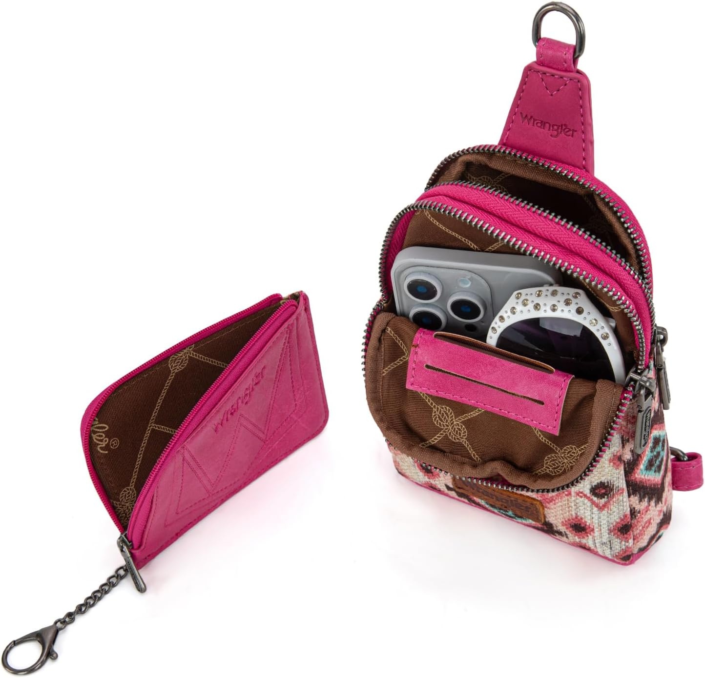image:imageWrangler Aztec Crossbody Sling Bags for Women Wallet Set2101 Pink