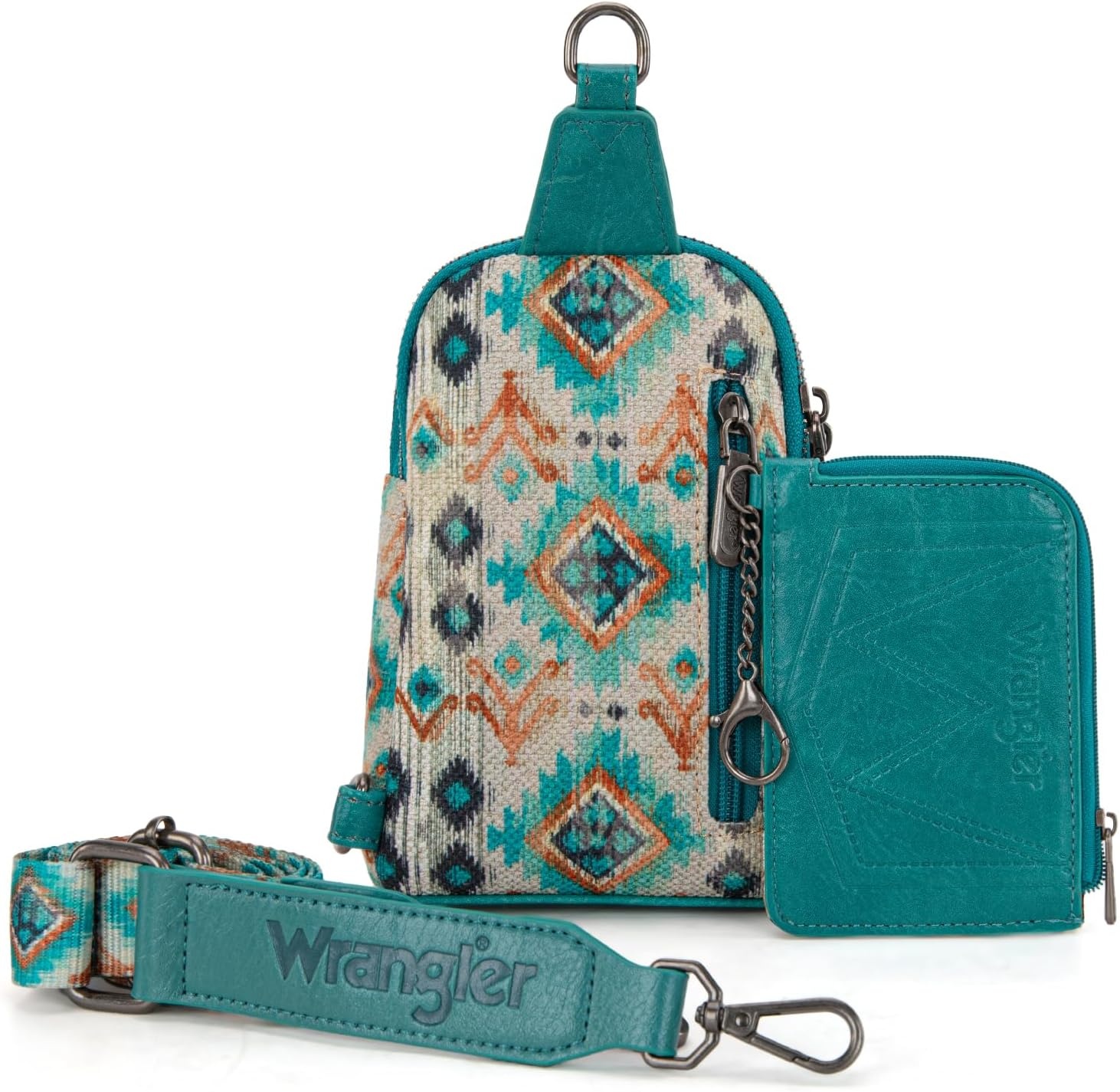 image:imageWrangler Aztec Crossbody Sling Bags for Women Wallet Set2101 Turquoise