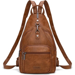Montana West Wrangler Convertible Backpack for Women Vintage Shoulder Purses with Adjustable Sling Backpack Strap(Brown)