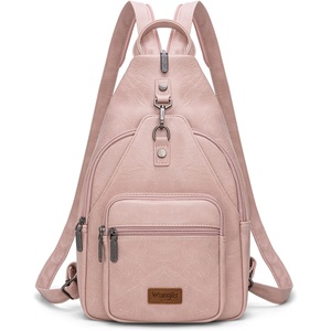 Montana West Wrangler Convertible Backpack for Women Vintage Shoulder Purses with Adjustable Sling Backpack Strap(Pink)