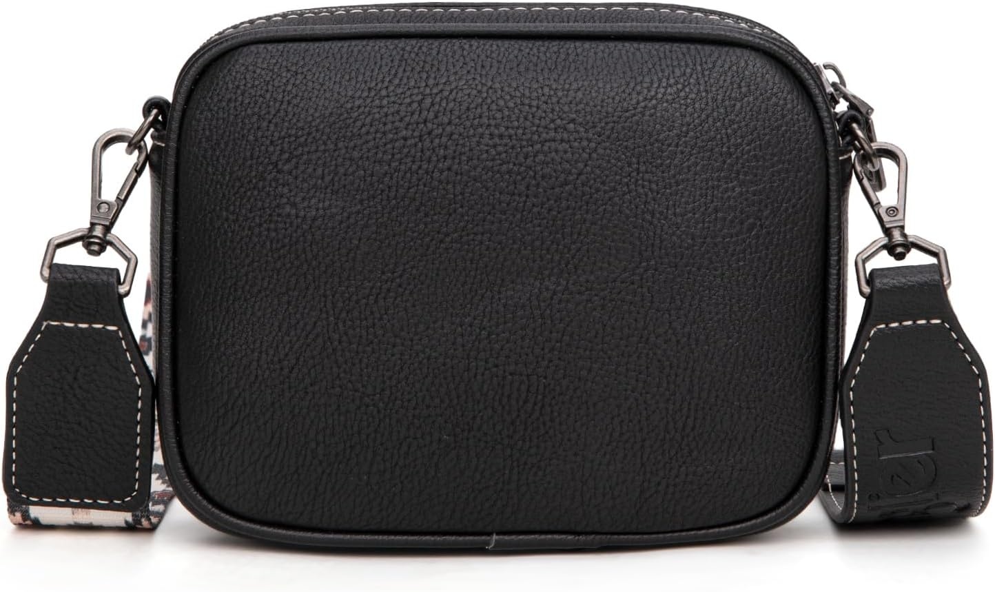 image:imageWrangler Crossbody Bags for Women Western Mini Purses with Guitar StrapBlack With White