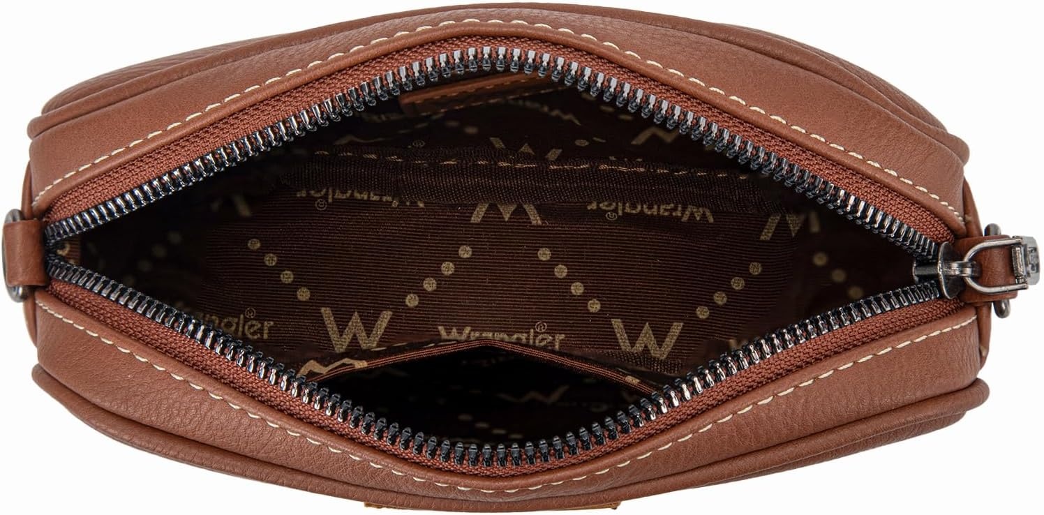 image:imageWrangler Crossbody Bags for Women Western Mini Purses with Guitar StrapBrown With Leopard Print