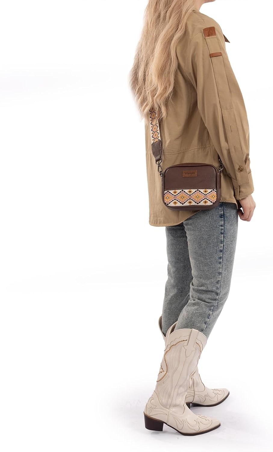 image:imageWrangler Crossbody Bags for Women Western Mini Purses with Guitar StrapCoffee