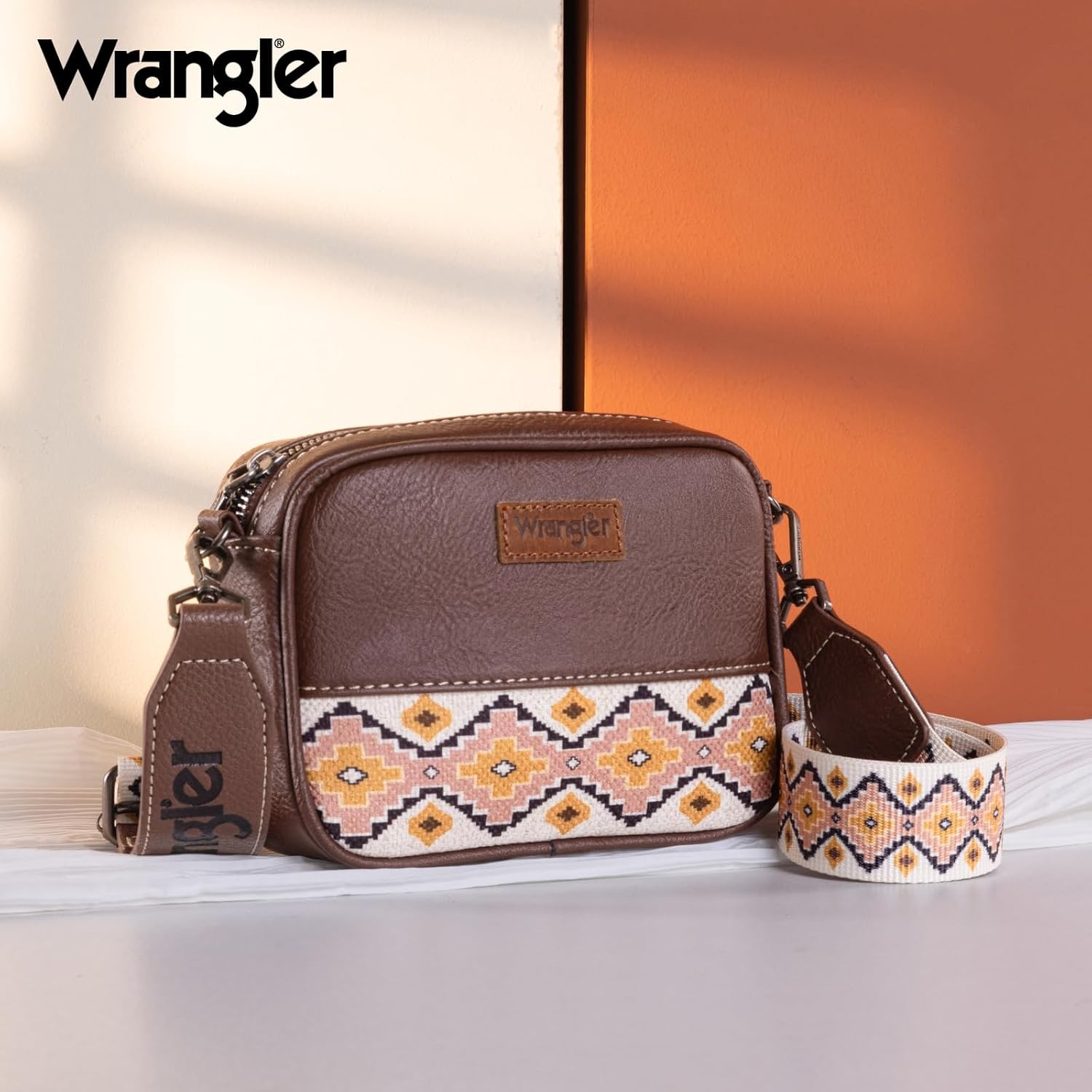 image:imageWrangler Crossbody Bags for Women Western Mini Purses with Guitar StrapCoffee