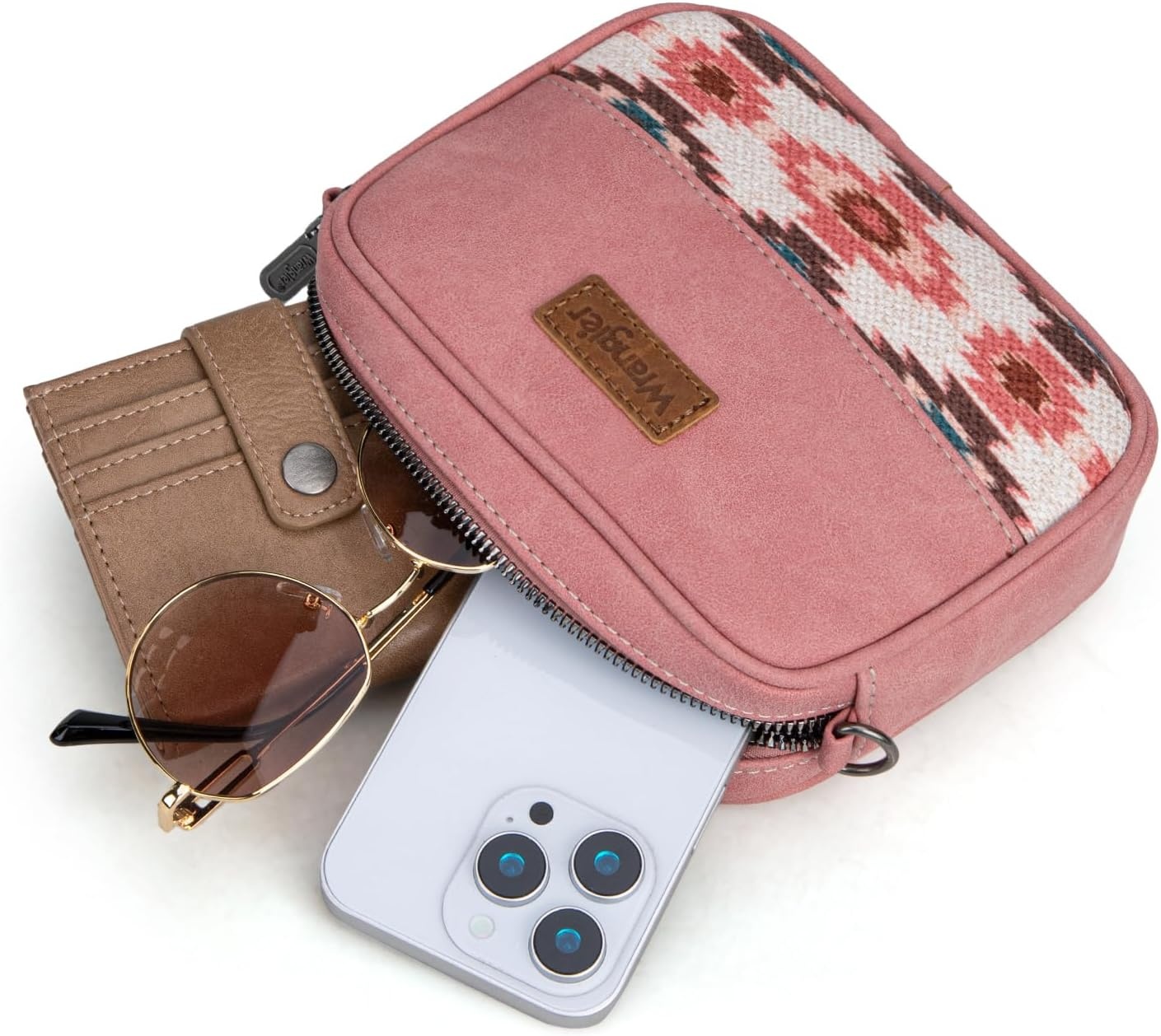 image:imageWrangler Crossbody Bags for Women Western Mini Purses with Guitar StrapHot Pink With With