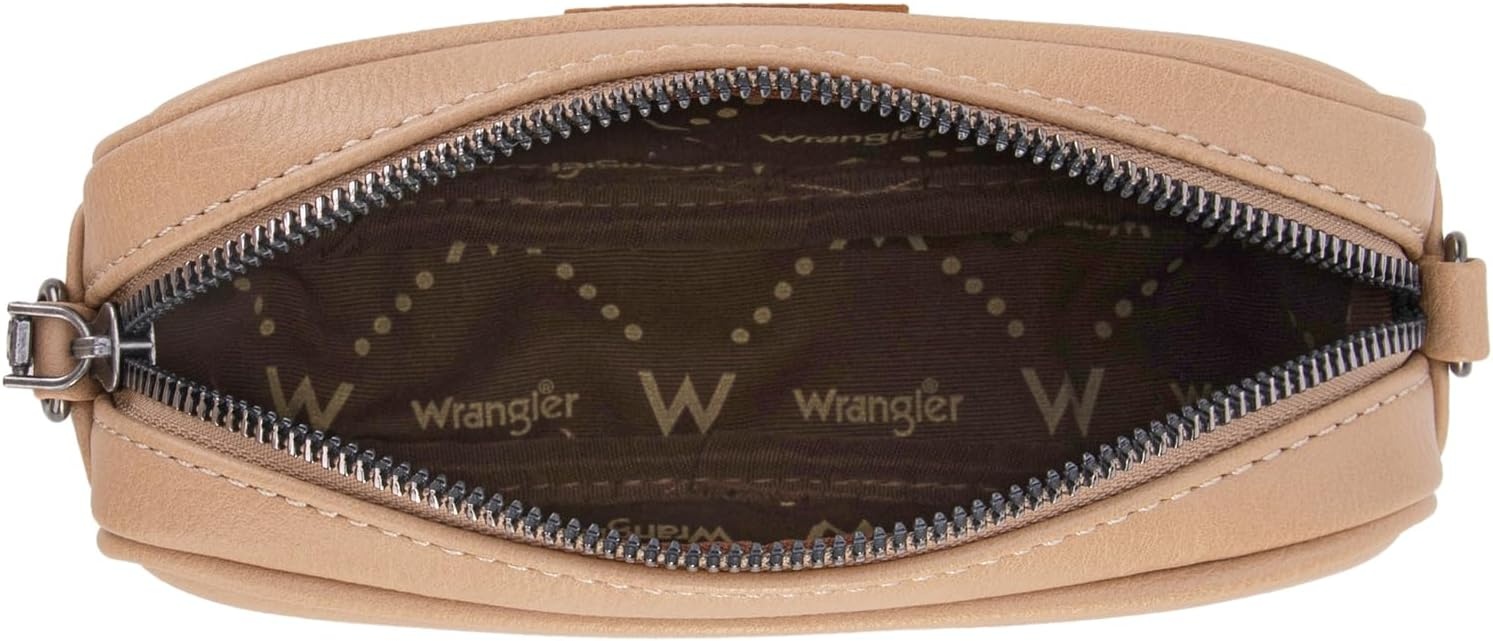 image:imageWrangler Crossbody Bags for Women Western Mini Purses with Guitar StrapKhaki With Light Coffee