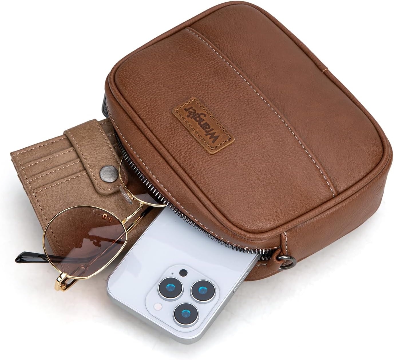 image:imageWrangler Crossbody Bags for Women Western Mini Purses with Guitar StrapZpure Brown