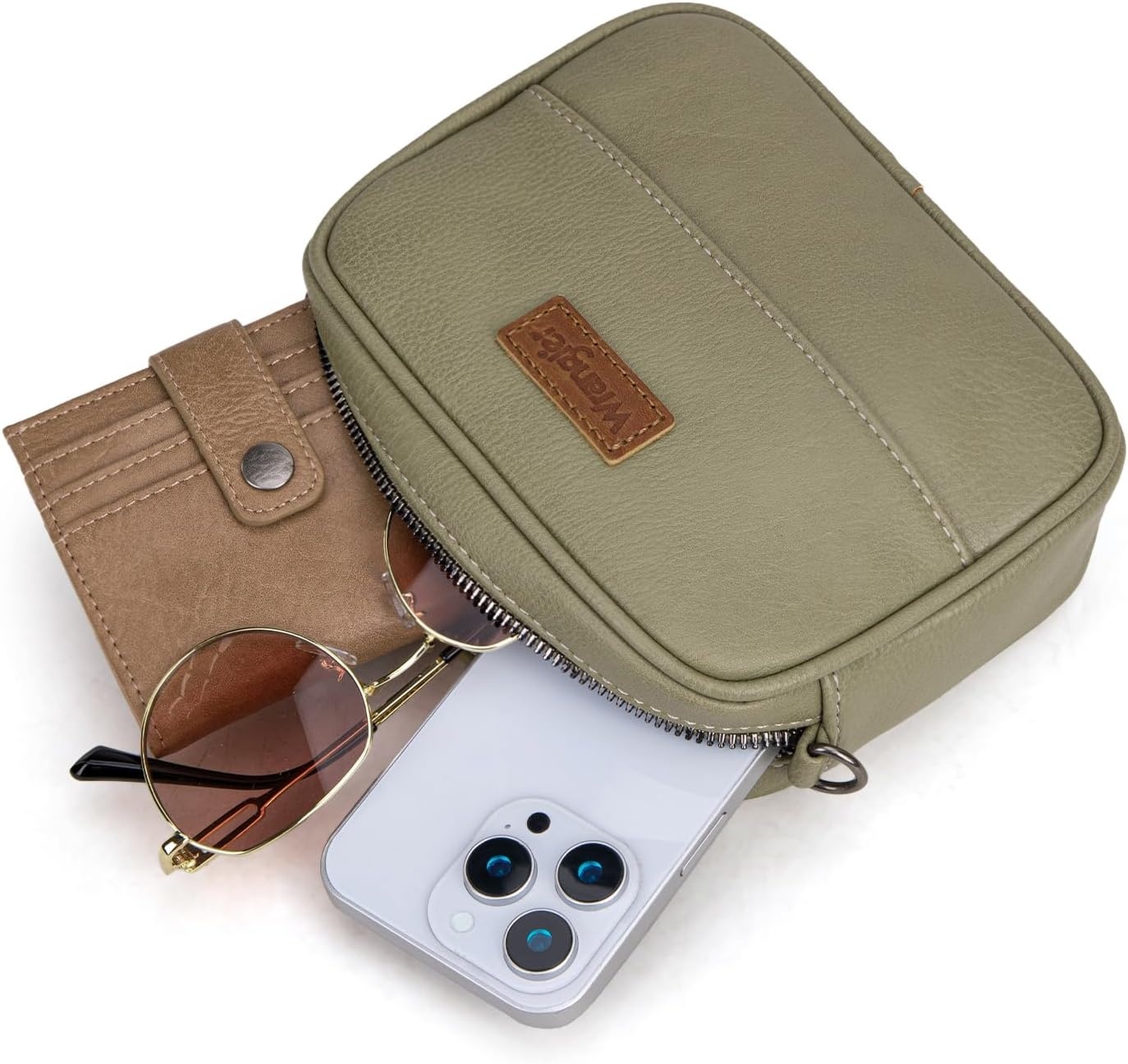 image:imageWrangler Crossbody Bags for Women Western Mini Purses with Guitar StrapZpure Green