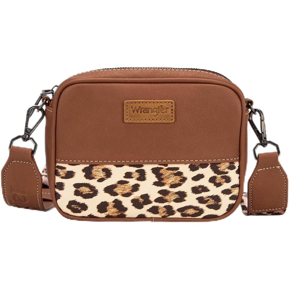 image:imageWrangler Crossbody Bags for Women Western Mini Purses with Guitar StrapBrown With Leopard Print