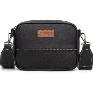 Wrangler Crossbody Bags for Women Western Mini Purses with Guitar Strap(Z-pure Black)