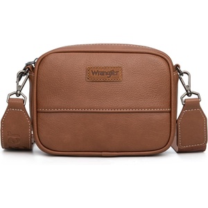 Wrangler Crossbody Bags for Women Western Mini Purses with Guitar Strap(Z-pure Brown)