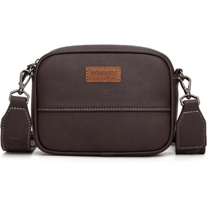 Wrangler Crossbody Bags for Women Western Mini Purses with Guitar Strap(Z-pure Coffee)