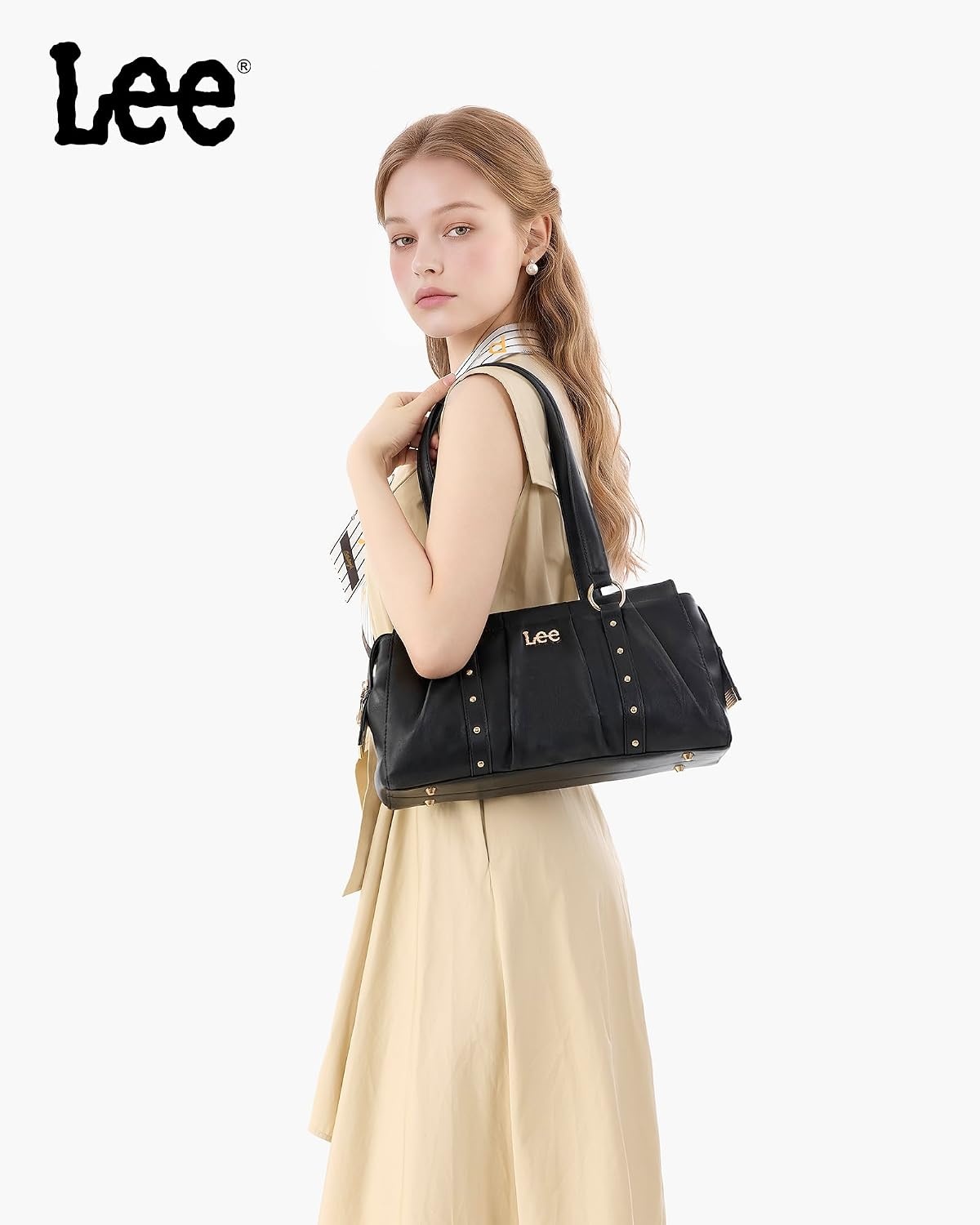 image:imageLee Shoulder Bag for Women Vintage Purse Top Handle HandbagBlack