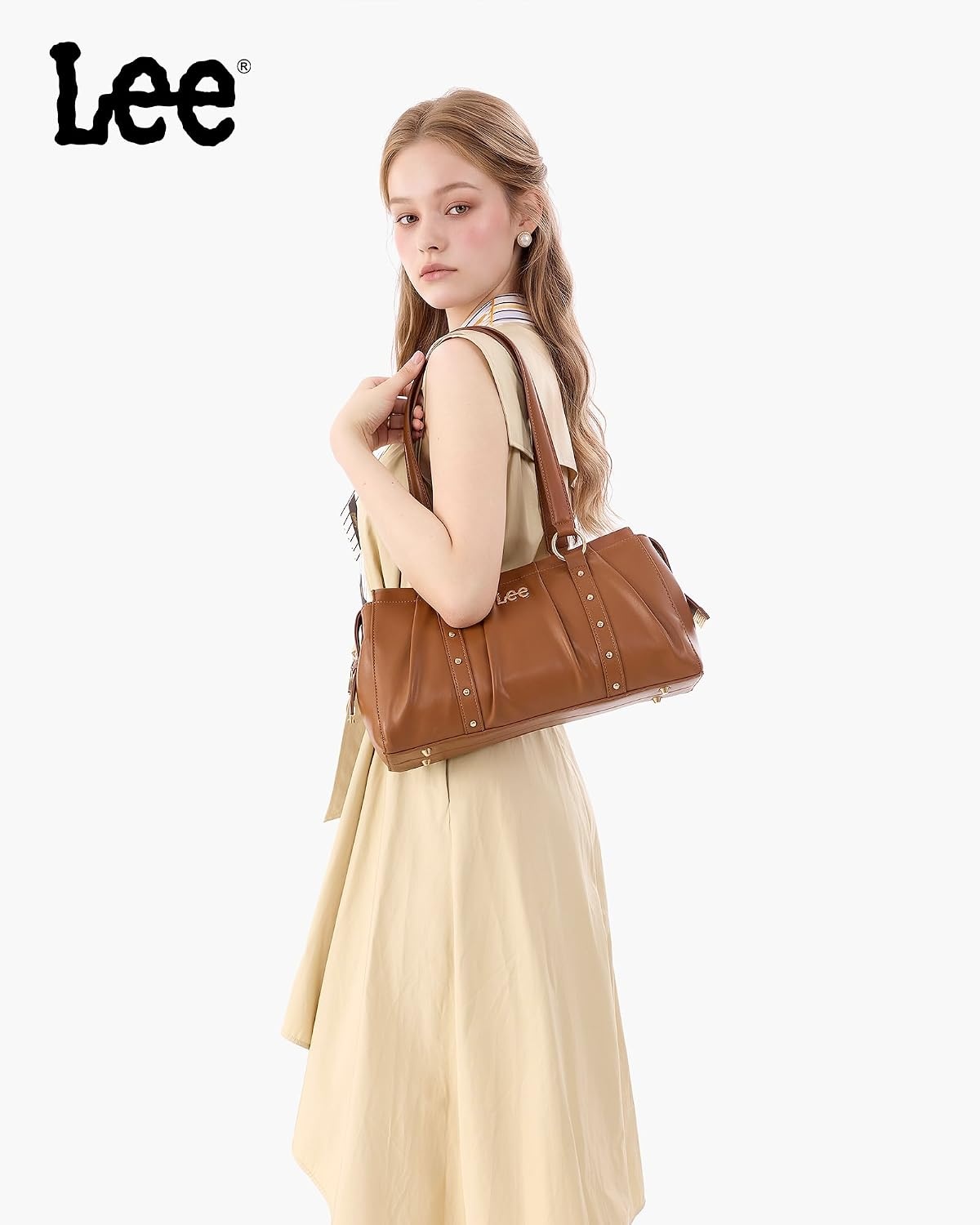 image:imageLee Shoulder Bag for Women Vintage Purse Top Handle HandbagBrown