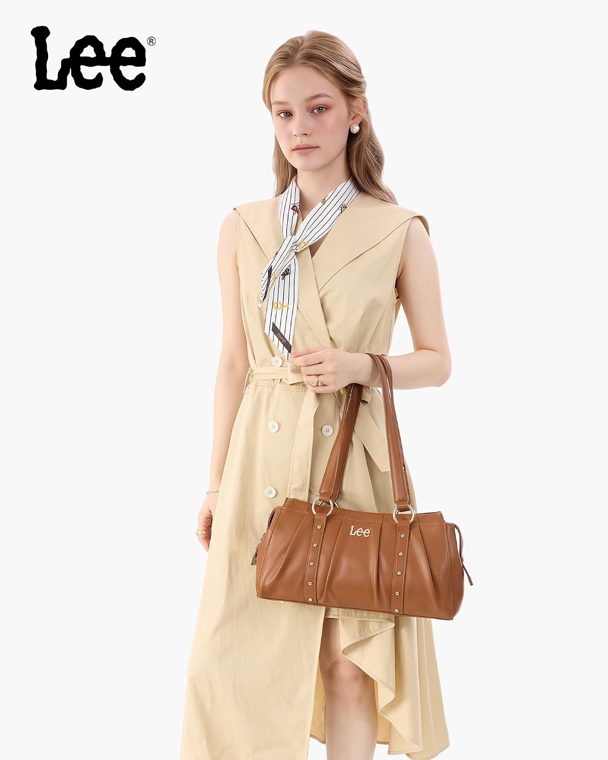 image:imageLee Shoulder Bag for Women Vintage Purse Top Handle HandbagBrown