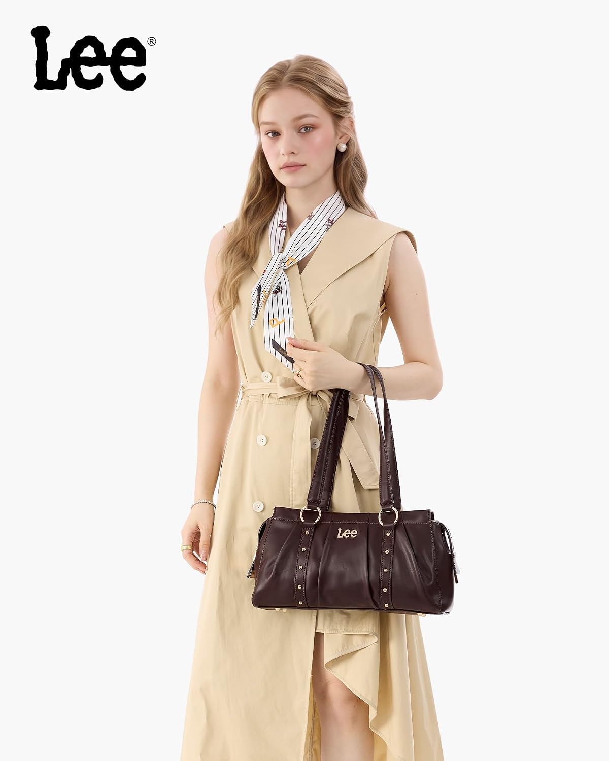 image:imageLee Shoulder Bag for Women Vintage Purse Top Handle HandbagDark Brown