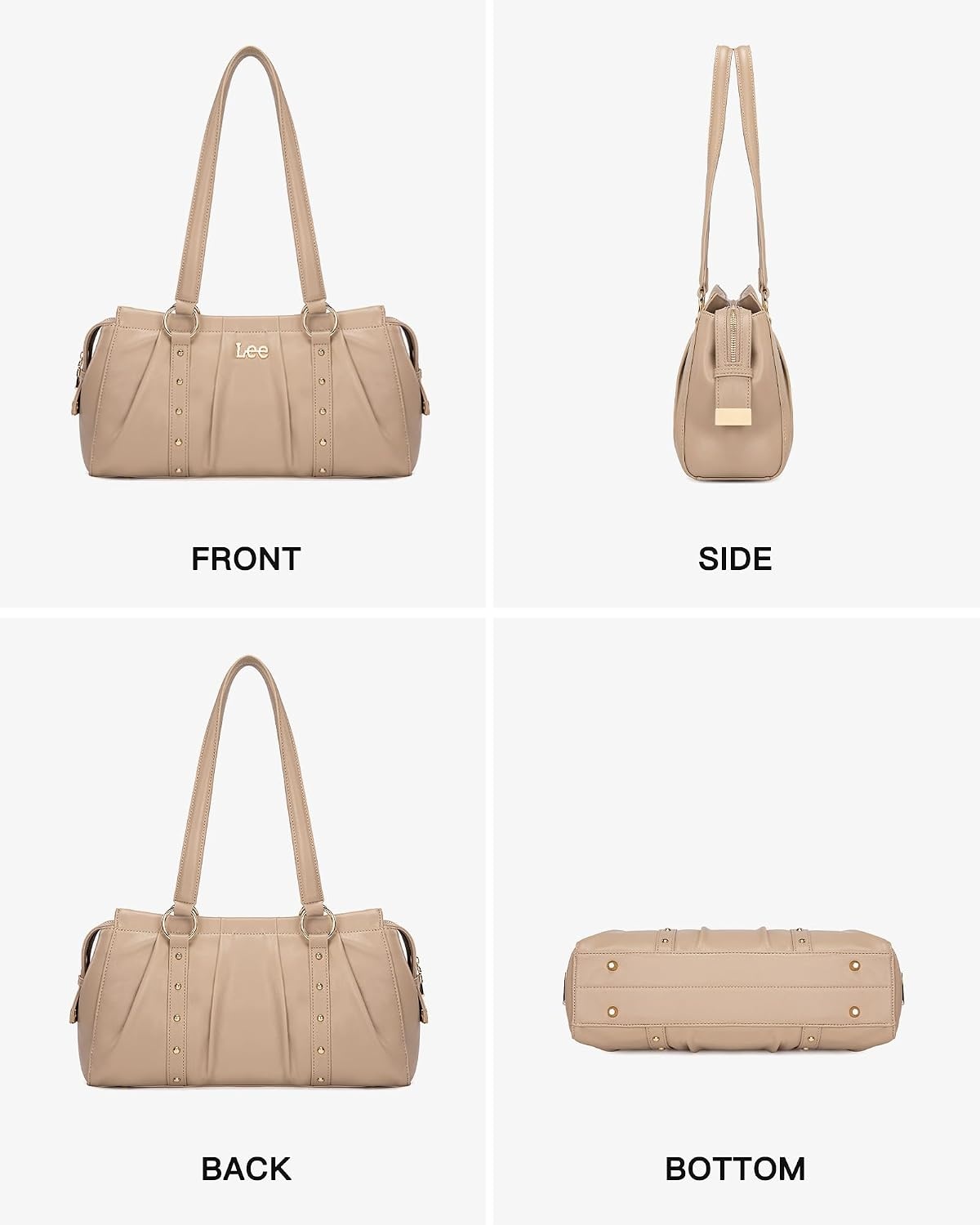 image:imageLee Shoulder Bag for Women Vintage Purse Top Handle HandbagTan