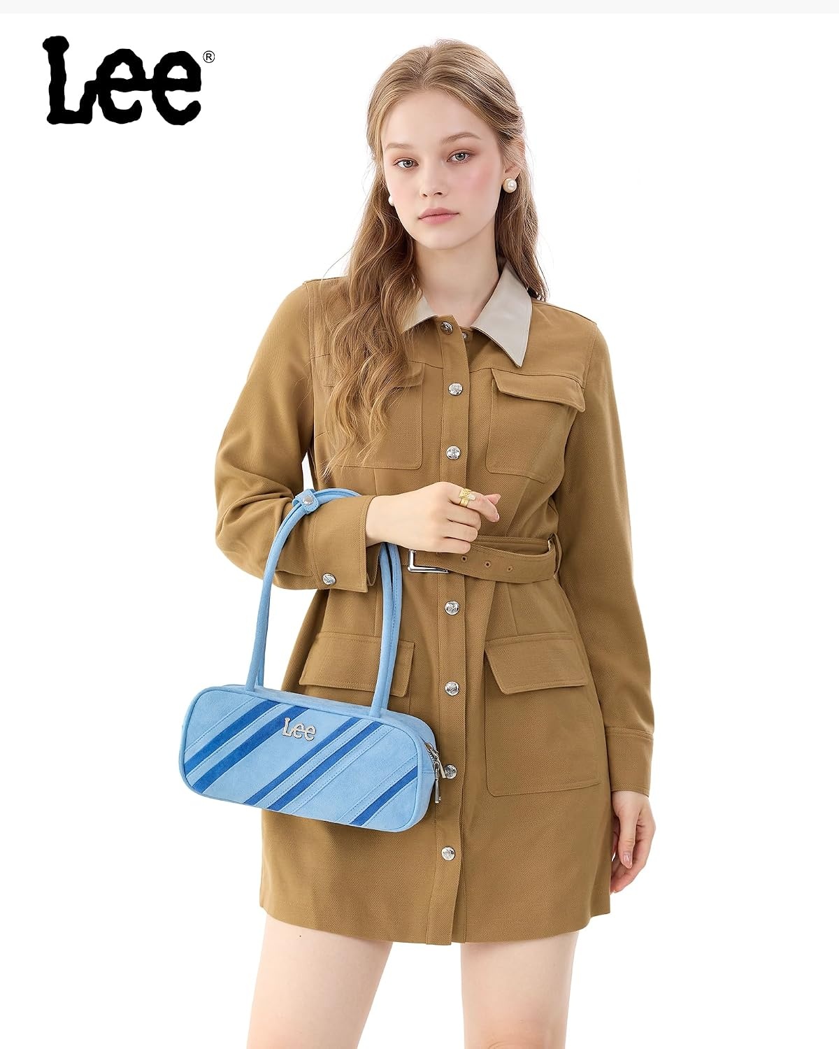 image:imageLee Shoulder Bags for Women Purses and Handbags Flocked Tophandle PurseBlue