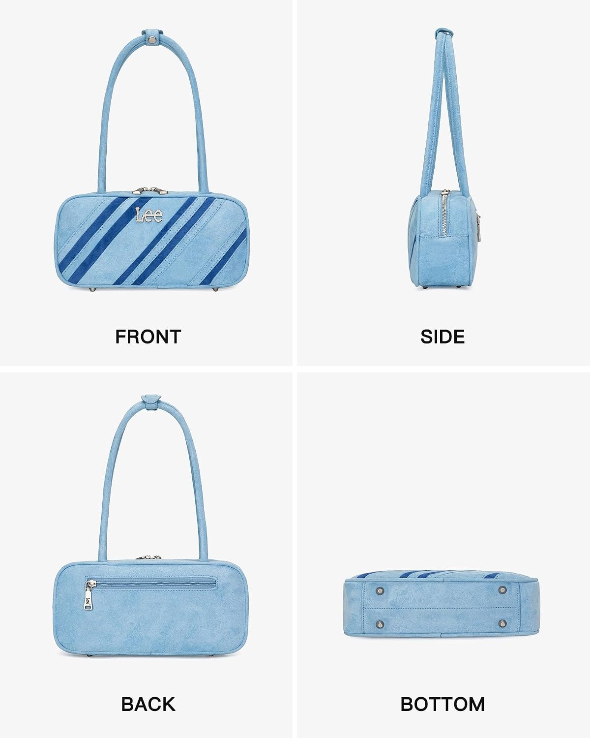 image:imageLee Shoulder Bags for Women Purses and Handbags Flocked Tophandle PurseBlue