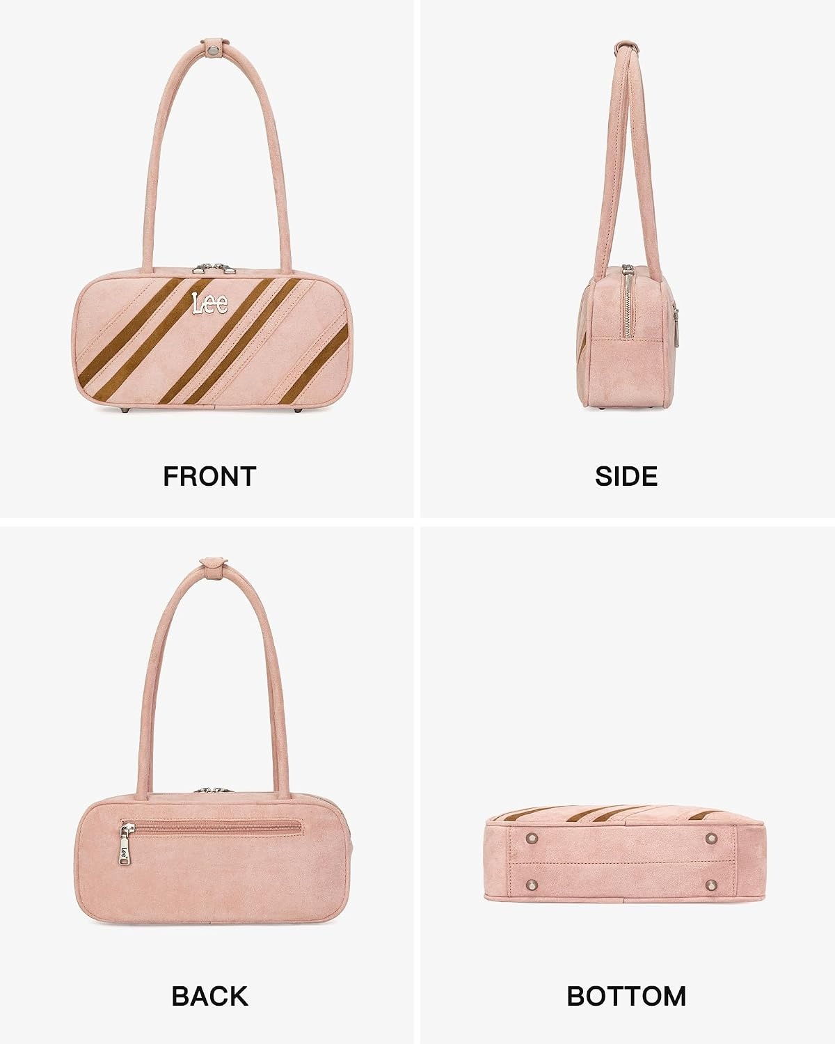 image:imageLee Shoulder Bags for Women Purses and Handbags Flocked Tophandle PurseTan